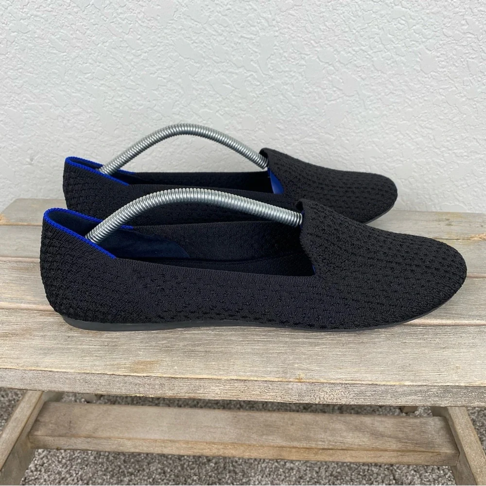Rothy's Rothy Rothys The Loafer Black Knit Slip-On Flat Shoes Women's Size 11 - Picture 4 of 11